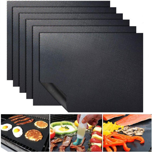 Color: Red - BBQ Grill Mat Non-stick Mat Heat Resistant Grill Mat Outdoor Baking Reusable Barbecue F640-12000035576583016